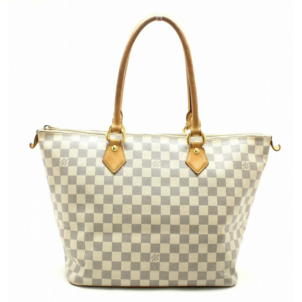 Louis VUITTON Damier Azur White Saleya Tote Bag Handbag Shoulder